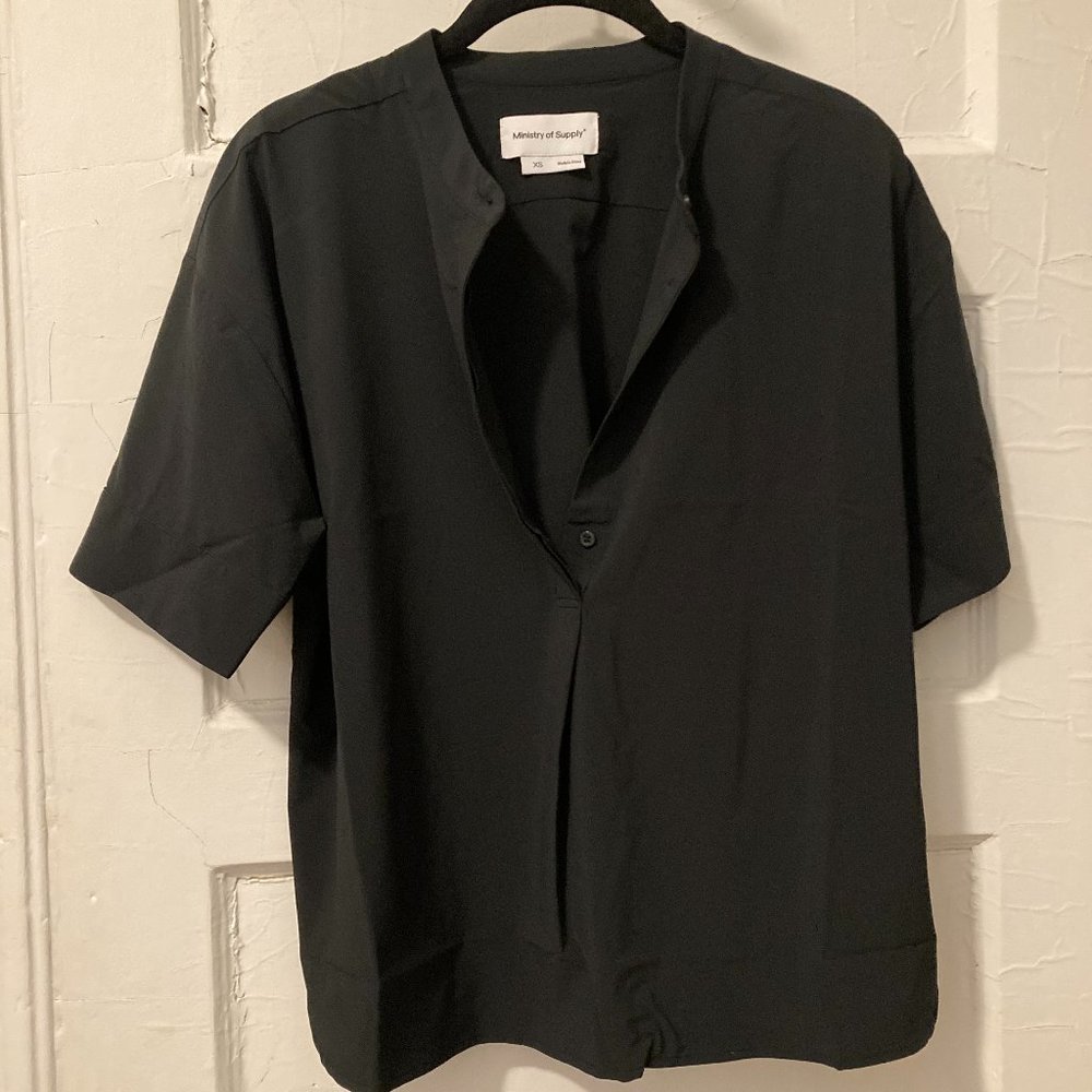 Ministry of Supply | black women's Juno boxy blouse